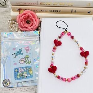 STRING TING KAWAII WRISTLET Red Sailormoon Theme PHONE STRAP